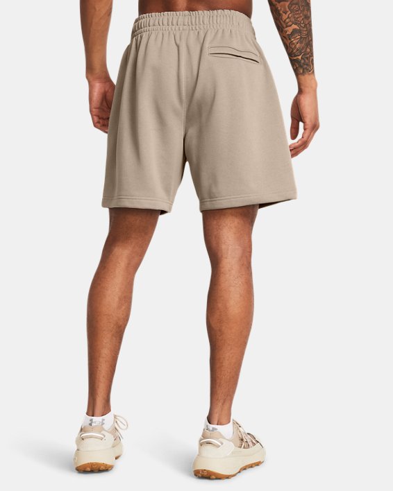 Men's UA Rival Terry Heavyweight Shorts in Brown image number 1